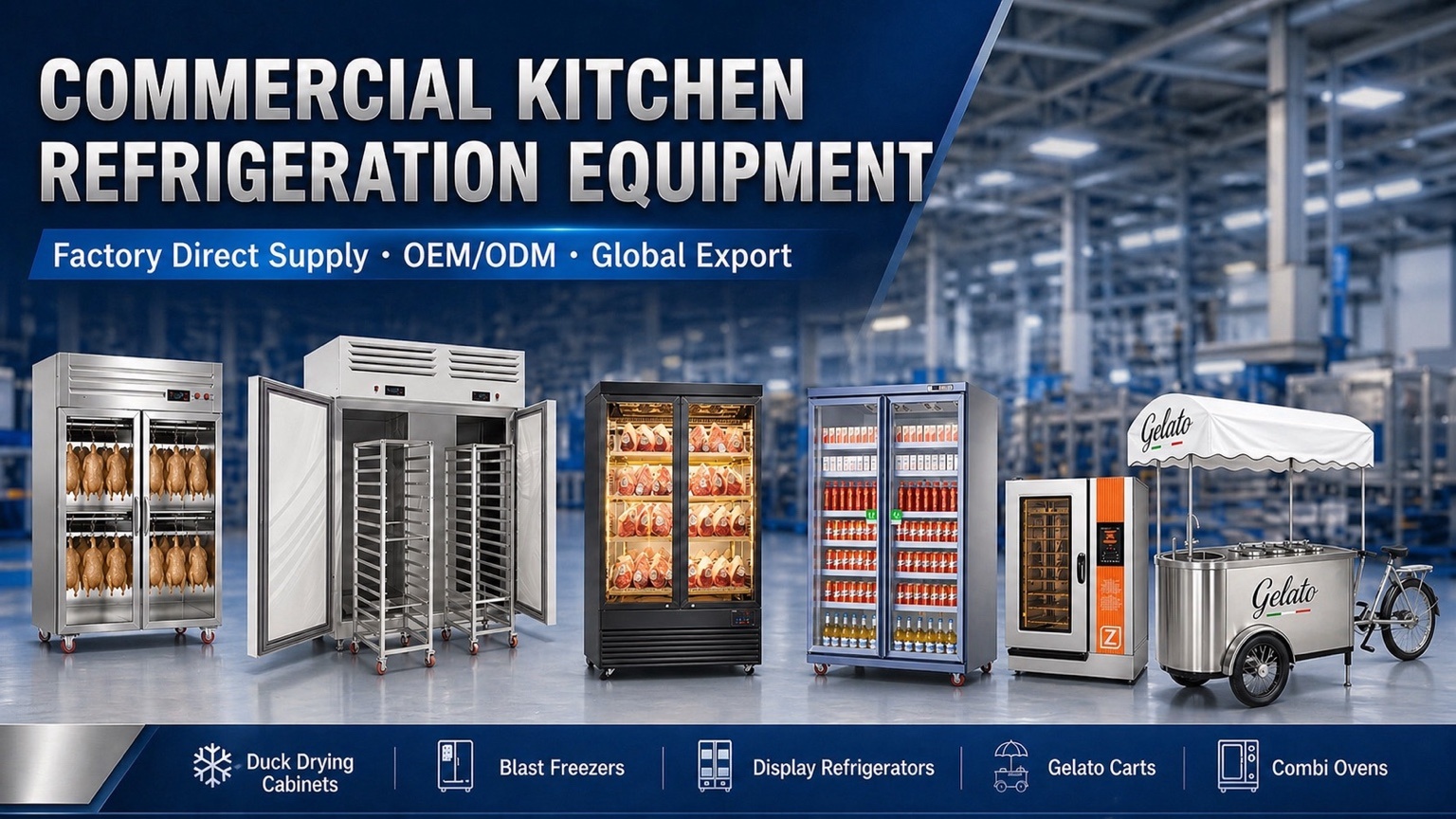 Commercial kitchen refrigeration equipment